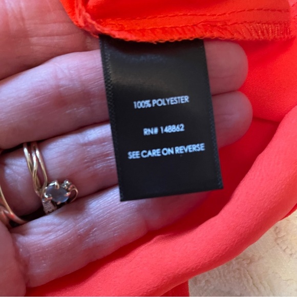 Torrid Dark Coral/Orange Button-Up Blouse-Front Pocket-Drapes in Back-Size 4X - Picture 9 of 13